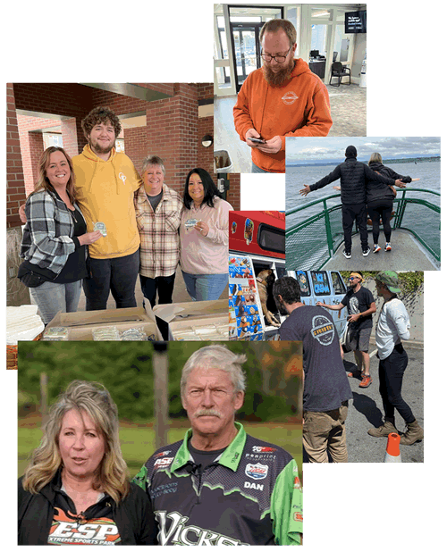 Happy members of Strait View Credit Union